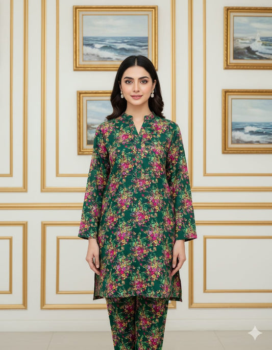 2 Pcs Unstitched Digital Print Suit J-0631