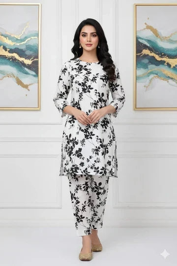 2 Pcs Unstitched Digital Print Suit J-043