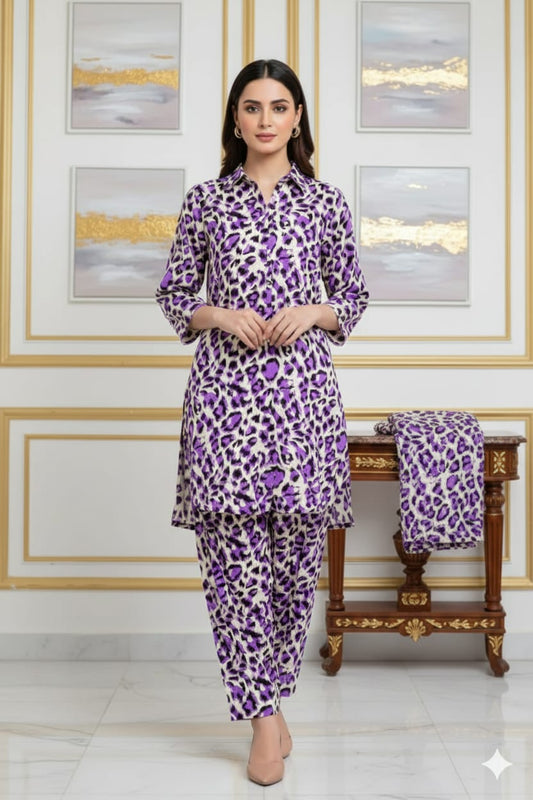 2 Pcs Unstitched Digital Print Suit J-0598